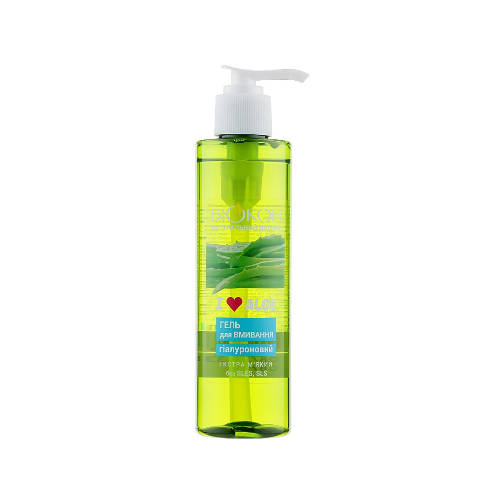 Гель для вмивання Біокон I Love Aloe Гіалуроновий 200 мл (4823110301135)