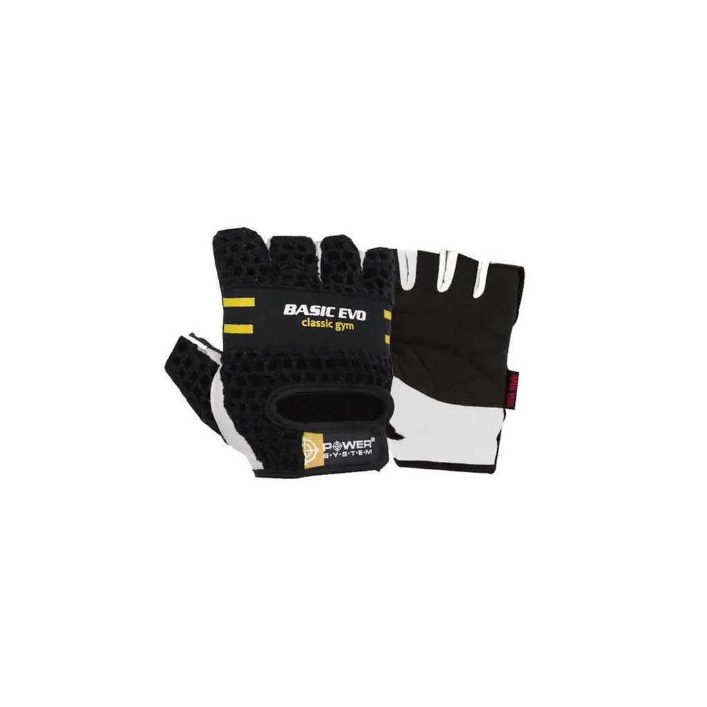 Рукавички для фітнесу Power System Basic EVO PS-2100 Black Yellow Line XL (PS_2100E_XL_Black/Yellow)