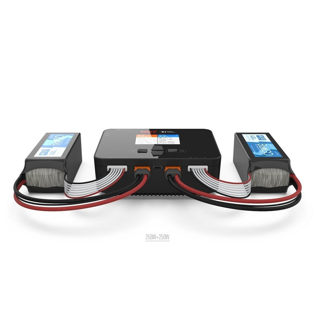 Зарядний пристрій для дрона iSDT K1, 1-6S AC 100W DC 2 x 250W 10A (HP015B-K1)