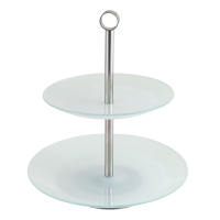 Фруктовниця Viva Silver Base Двоярусна 25 / 20 см (S3020SS/M2-Silver)