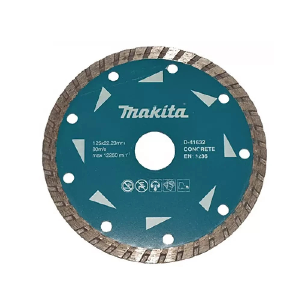 Круг відрізний Makita алмазний по бетону турбо 125х22.23 мм (D-41632)
