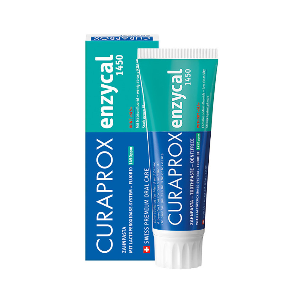 Зубна паста Curaprox Enzycal 1450 Ферментна З підвищеним вмістом фтору 75 мл (7612412070002)