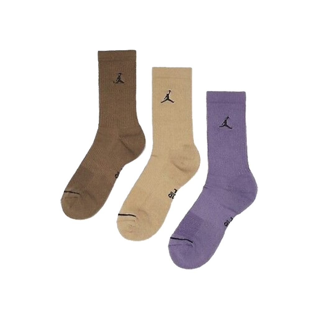 Шкарпетки Nike U ED CUSH POLY CREW 3PR 144 DX9632-905 42-46 3 пари Коричневий/Фіолетовий (196153838093)