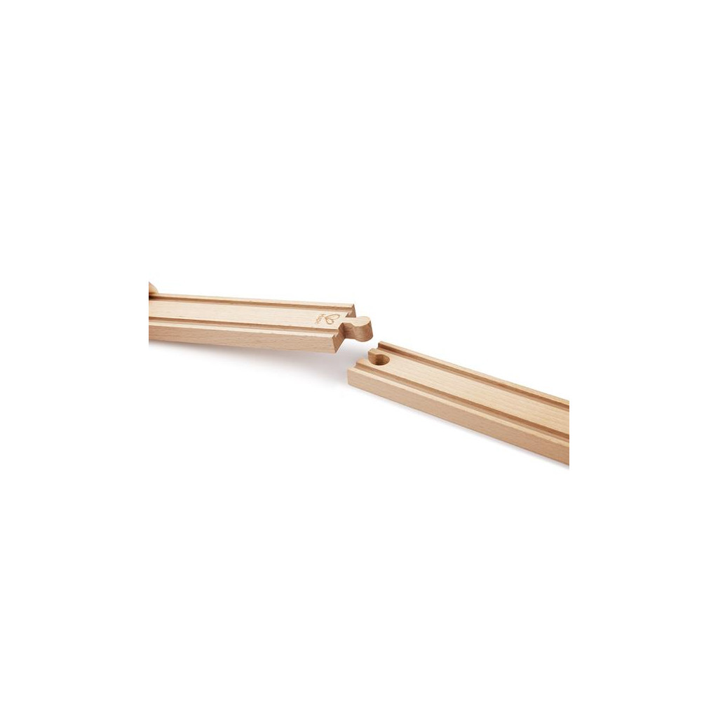 Залізниця Hape Набір для залізниці довгі прямі рейки 4 шт (E3779)