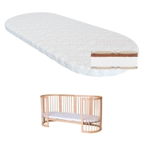 Матрац для дитячого ліжечка Ingvart Smart Bed Oval кокос+поролон, 60х72 см (2100083000008)