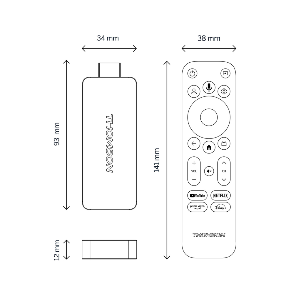 Медіаплеєр THOMSON Streaming Stick 140 4K UHD (223490)