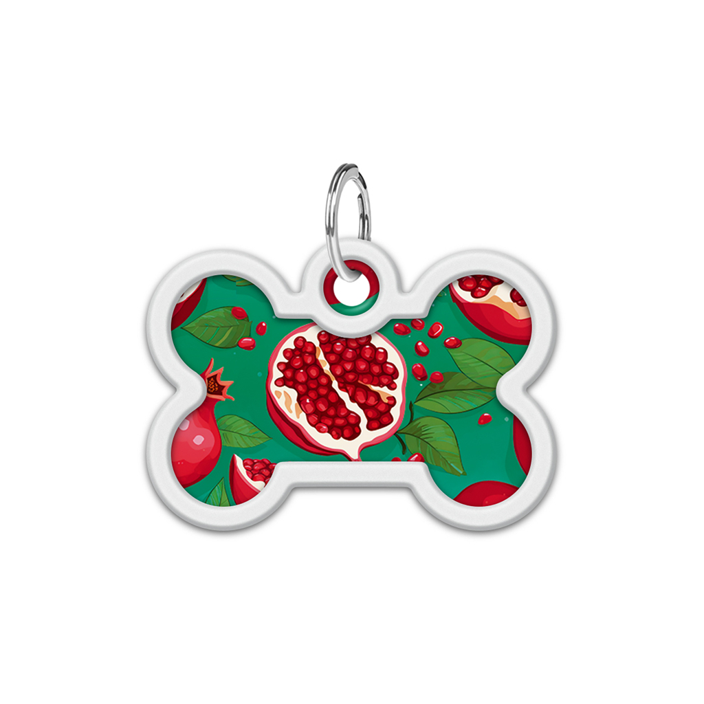 Адресник для тварин WAUDOG Smart ID з QR паспортом "Гранати", кістка 40х28 мм (231-4052)