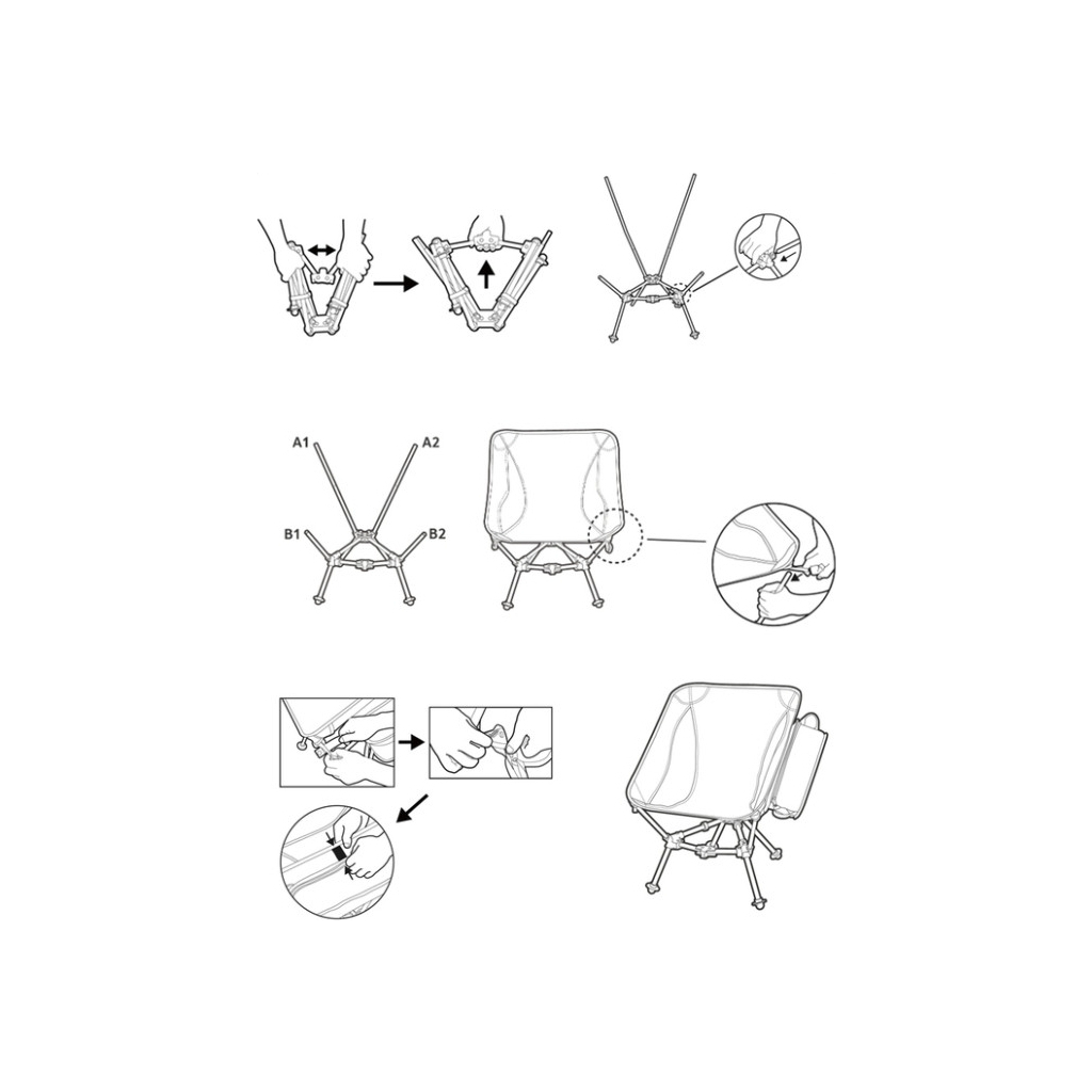 Крісло складане Naturehike Clamshell 001 Triangle Folding Moon Chair Чорне (6975641880608) Крісло складане Naturehike Clamshell 001 Triangle Folding Moon Chair Чорне (6975641880608)