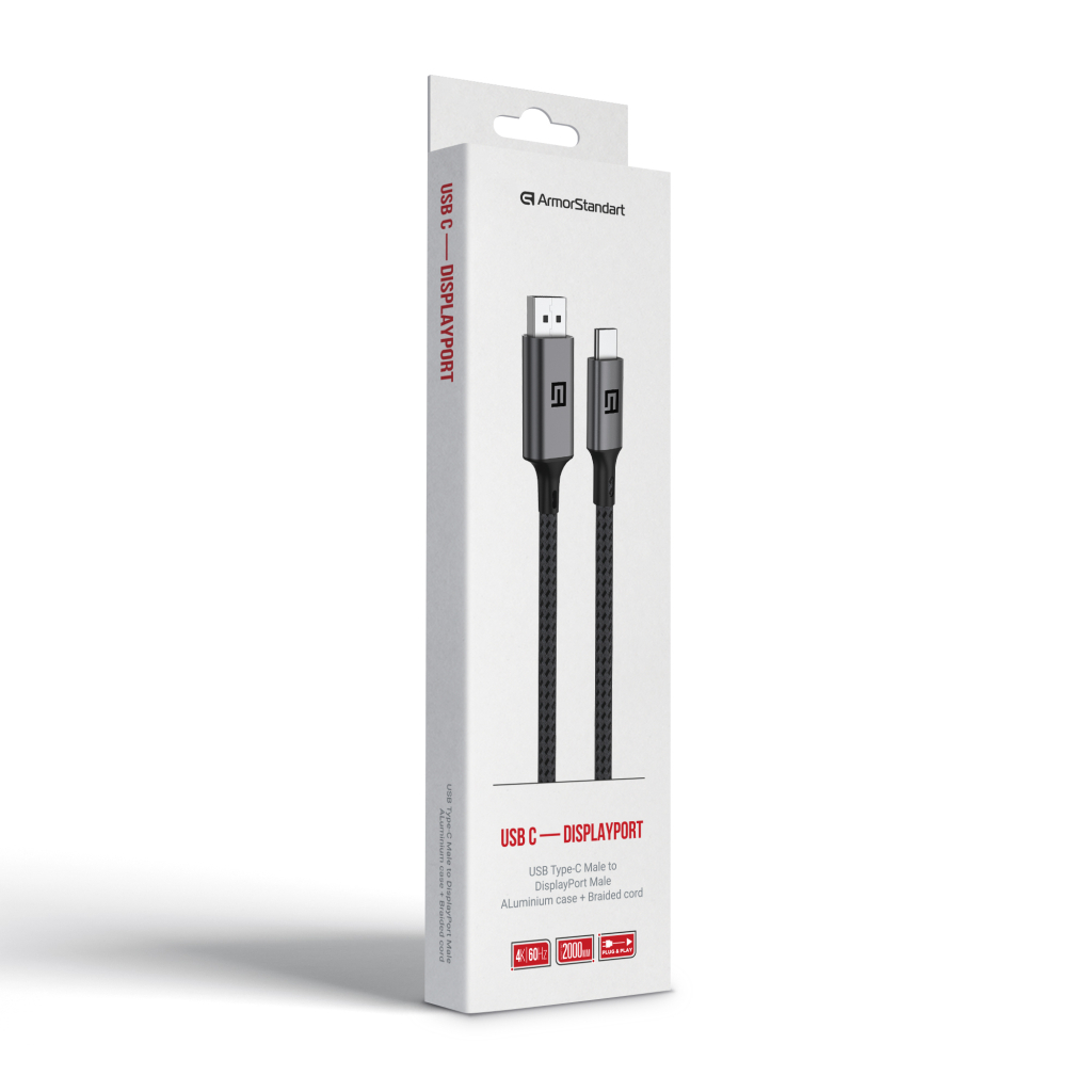 Кабель мультимедійний USB-C to HDMI M 2.0m 4K60Hz black Armorstandart (ARM76892)
