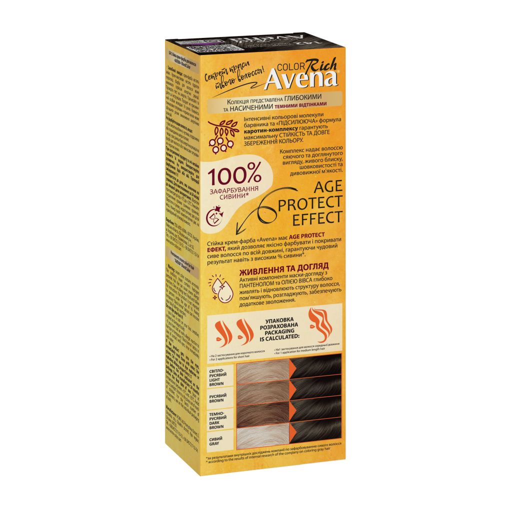 Фарба для волосся Acme Color Avena Rich Color Стійка 142 - Чорний шоколад (4823115502674)