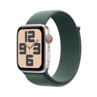 Смарт-годинник Apple Watch SE GPS + Cellular 40mm Starlight Aluminium Case with Lake Green Sport Loop (MXGH3QH/A)