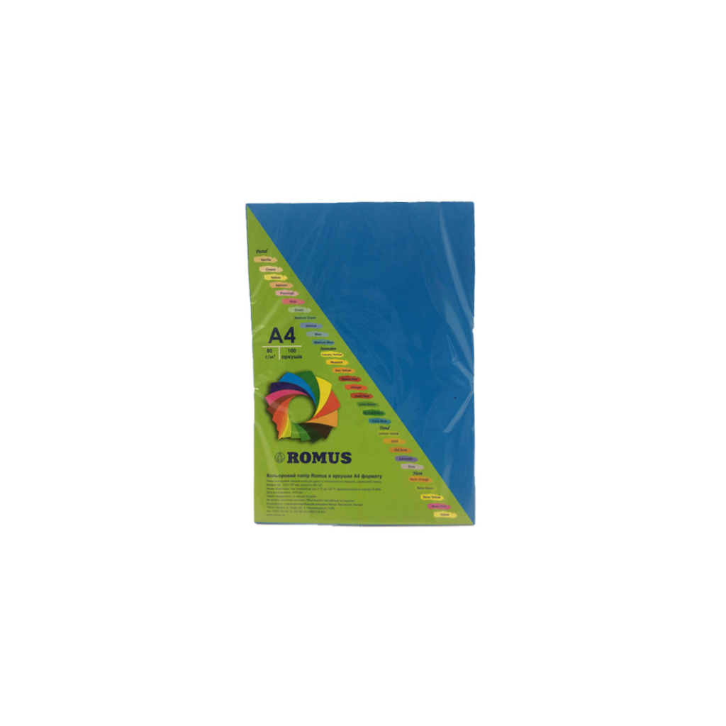 Папір Romus А4 80 г/м2 100c, blue dark (R51383)