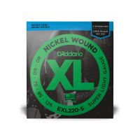 Guitar strings D'Addario XL Nickel Wound Bass Super Light 5-String (40-125) (EXL220-5)