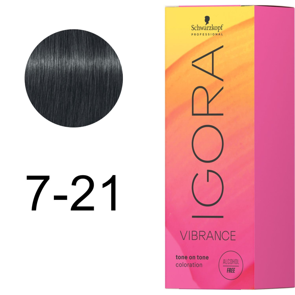 Фарба для волосся Schwarzkopf Professional Igora Vibrance 7-21 - Середньо-русявий попелястий (7702045123685)
