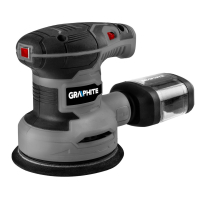Graphite eccentric sander 300W, 125mm, 7000-13000rpm (59G348)