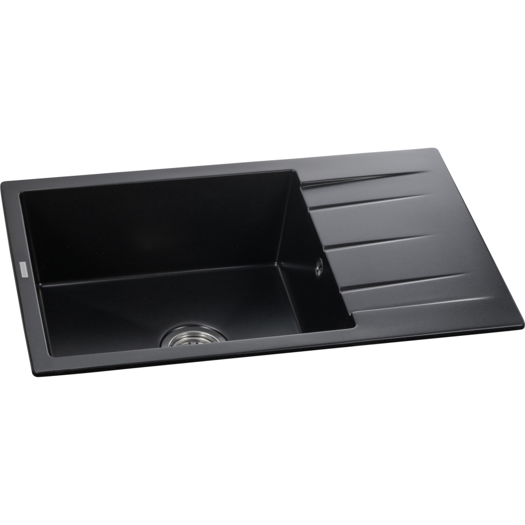 Мийка кухонна GRANADO NAVIA black shine з сифоном (775*495mm.) (gr3801) Мийка кухонна GRANADO NAVIA black shine з сифоном (775*495mm.) (gr3801)