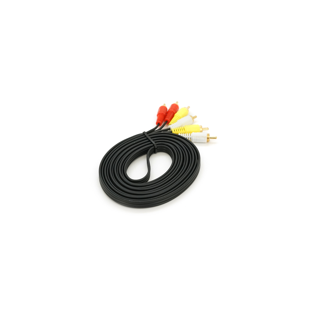 Кабель мультимедійний 3xRCA M to 3xRCA M 3.0m black Voltronic (YT-3хRCA(M)/3хRCA(M)-3.0G)