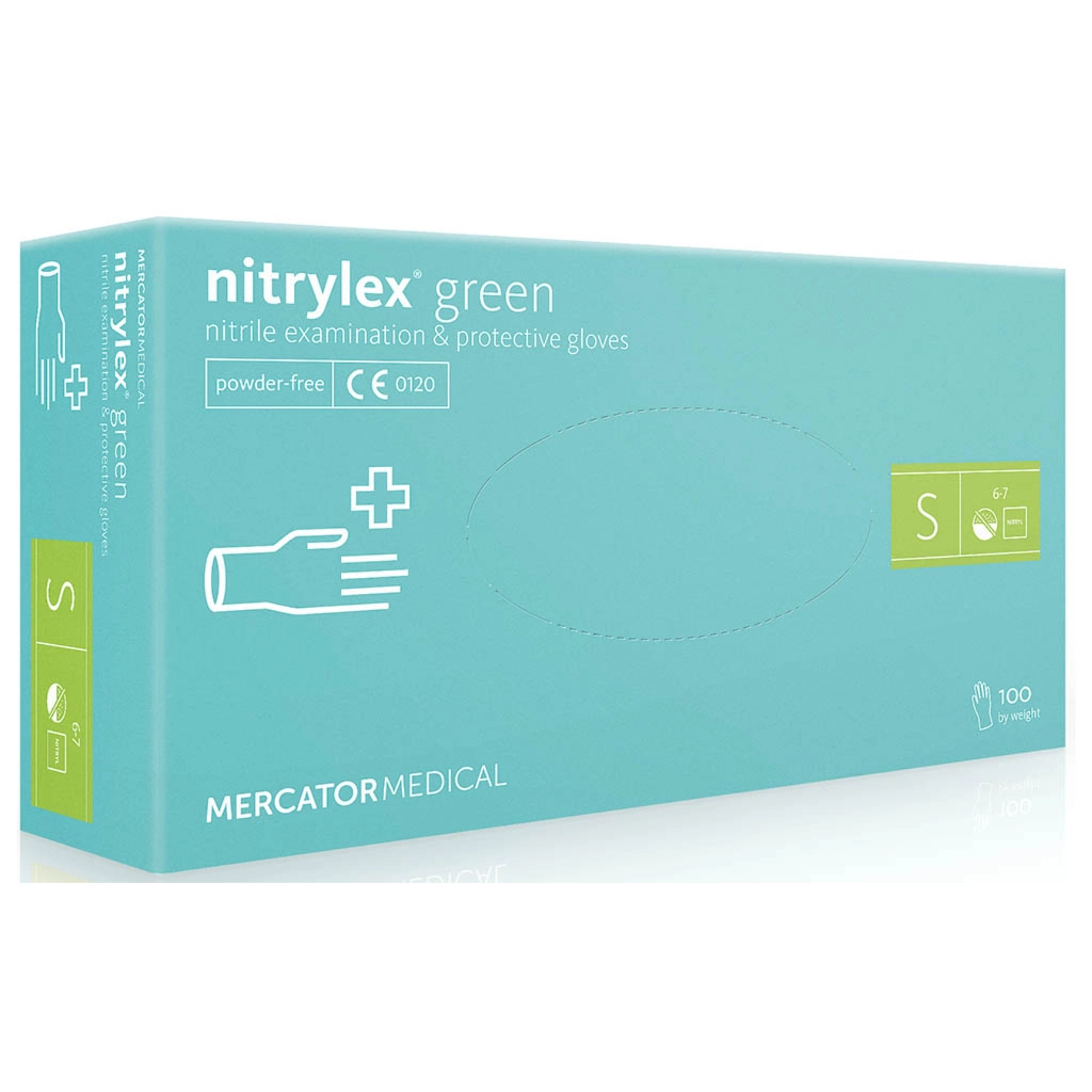 Медичні рукавички Mercator Medical Nitrylex Green Нітрилові Неопудрені діагностичні Розмір S Зелені 100 шт. (5906615027447) Медичні рукавички Mercator Medical Nitrylex Green Нітрилові Неопудрені діагностичні Розмір S Зелені 100 шт. (5906615027447)