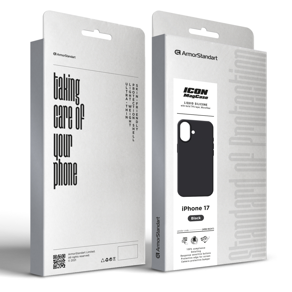 Чохол до мобільного телефона Armorstandart ICON2 MagCase Apple iPhone 17 Black (ARM86247) Чохол до мобільного телефона Armorstandart ICON2 MagCase Apple iPhone 17 Black (ARM86247)