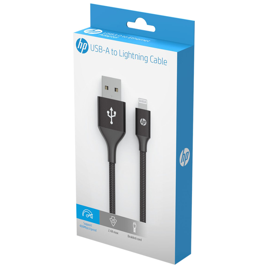 Дата кабель USB 2.0 AM to Lightning 1.0m 2.4A MFI HP (HP_DHC-MF100-1m) Дата кабель USB 2.0 AM to Lightning 1.0m 2.4A MFI HP (HP_DHC-MF100-1m)