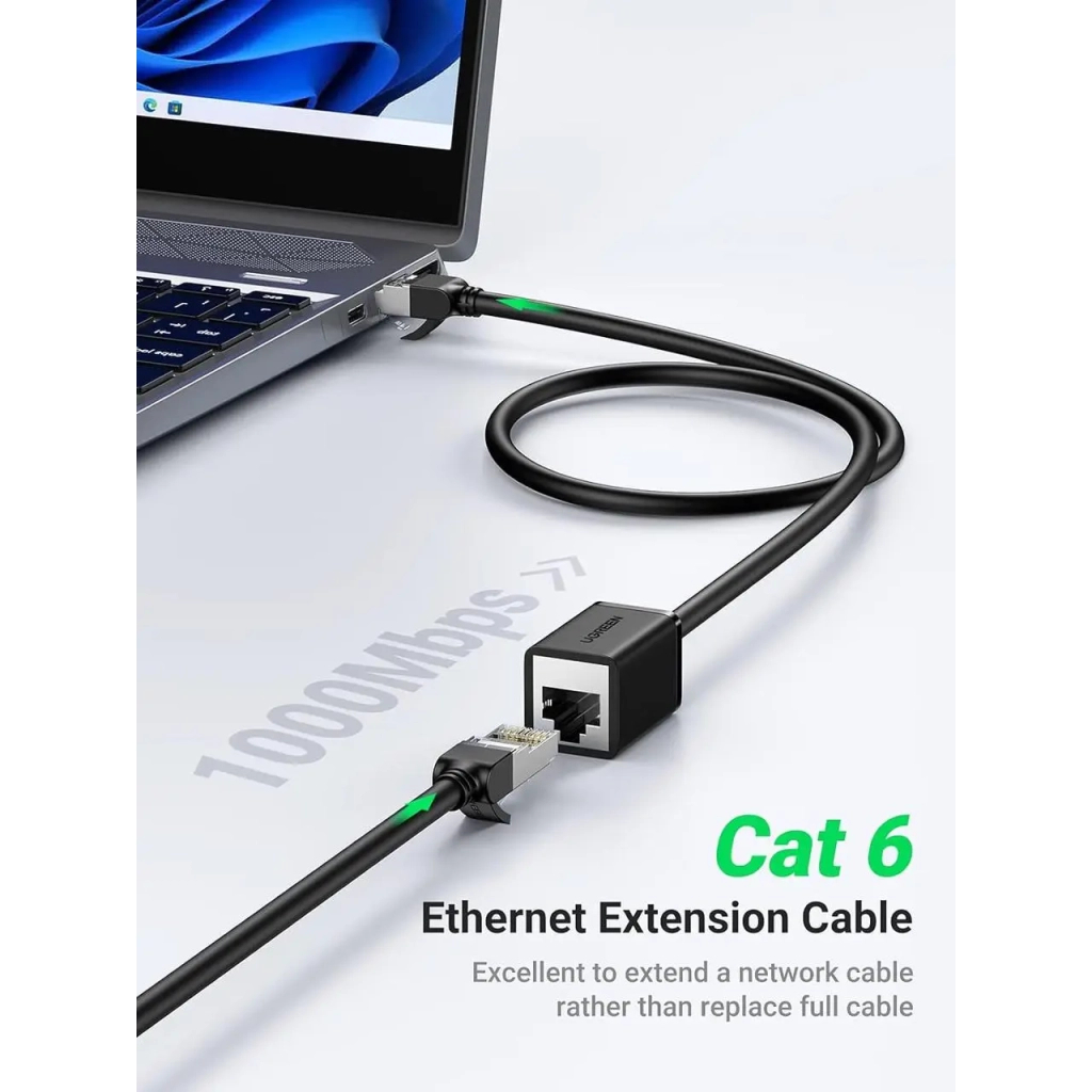 Патч-корд 2м, F/UTP cat 6 RJ-45 extension black Ugreen (U_11281) Патч-корд 2м, F/UTP cat 6 RJ-45 extension black Ugreen (U_11281)