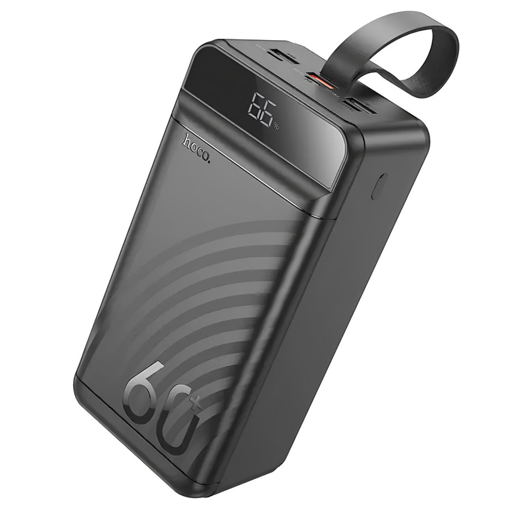 Повербанк HOCO 60000mAh Element PD/20W, QC/22.5W, LED Lamp, Black (J123C / 714736)