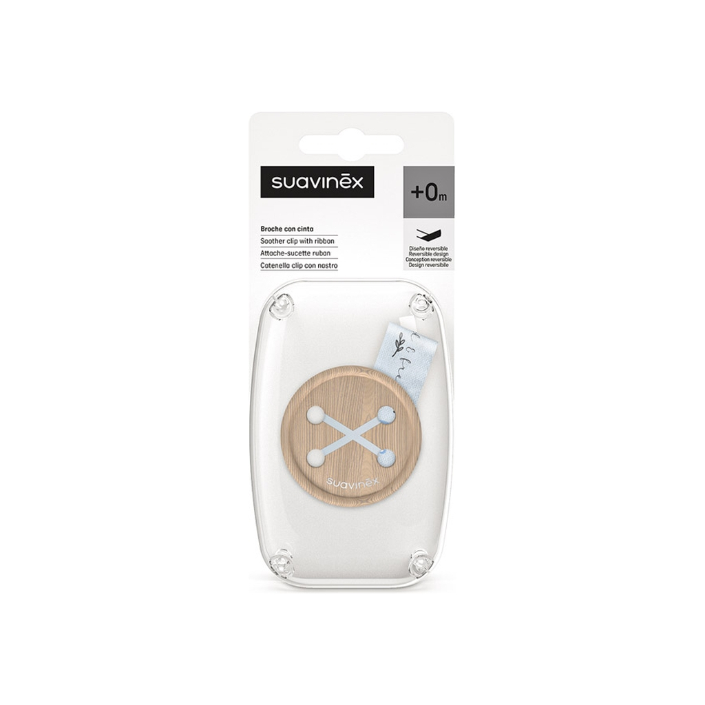 Кліпса для пустушок Suavinex Wild & Free, блакитна (309132)