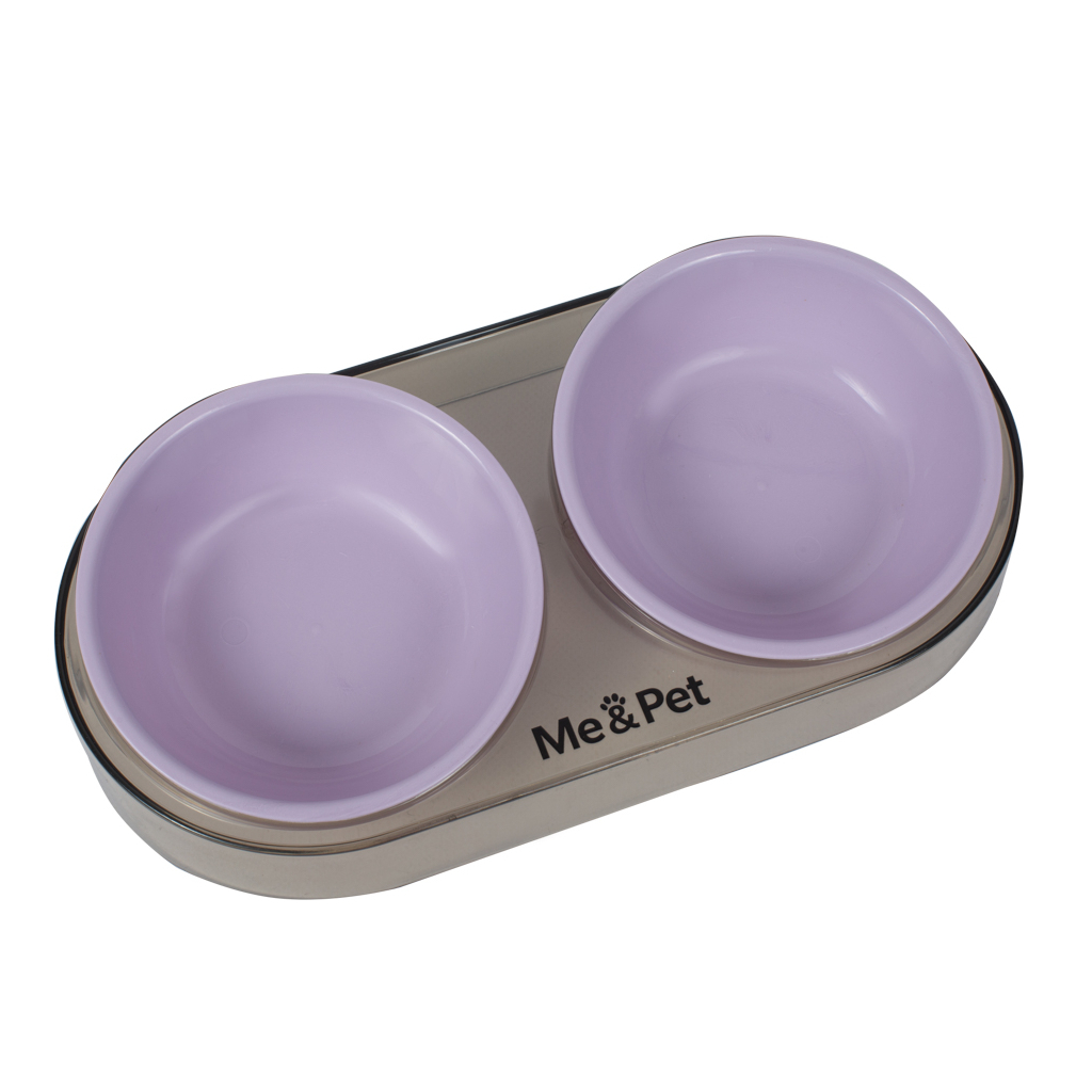 Посуд для котів Me&Pet Миска подвійна фіолетова (NMP28-3)
