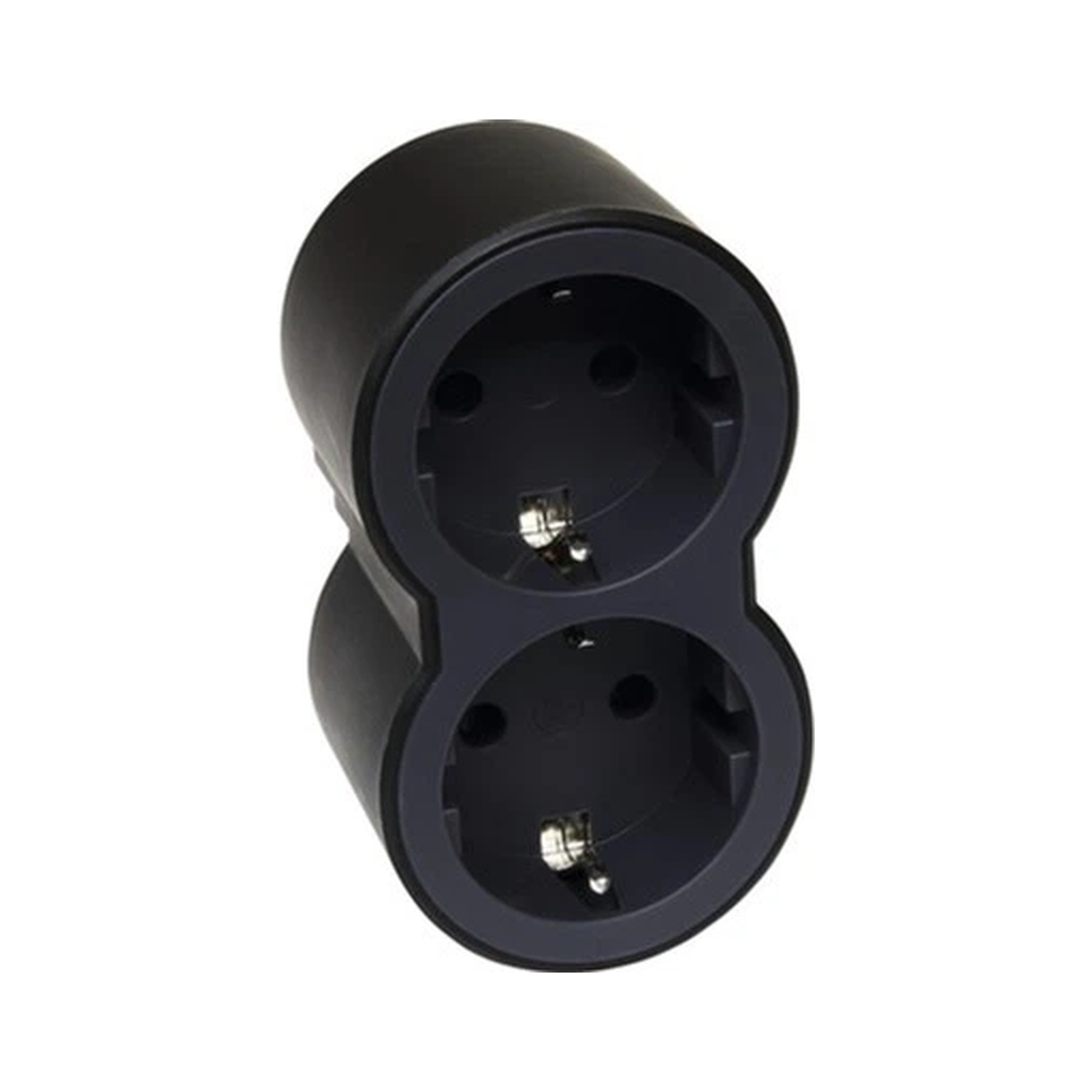 Мережевий розгалужувач Legrand Стандарт 2х2К+C передні розетки (694517)