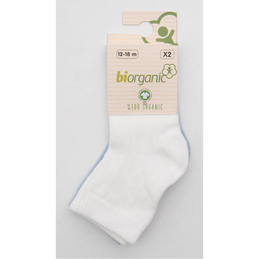 Шкарпетки дитячі Bibaby однотонні (68345-12-18-creamblue)