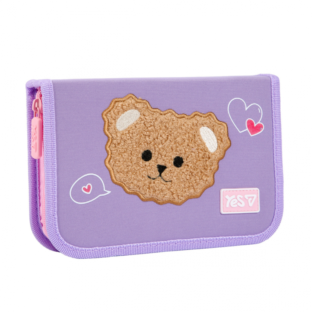 Пенал Yes твердий одинарний з клапаном Bear Rules HP-03 (533728)