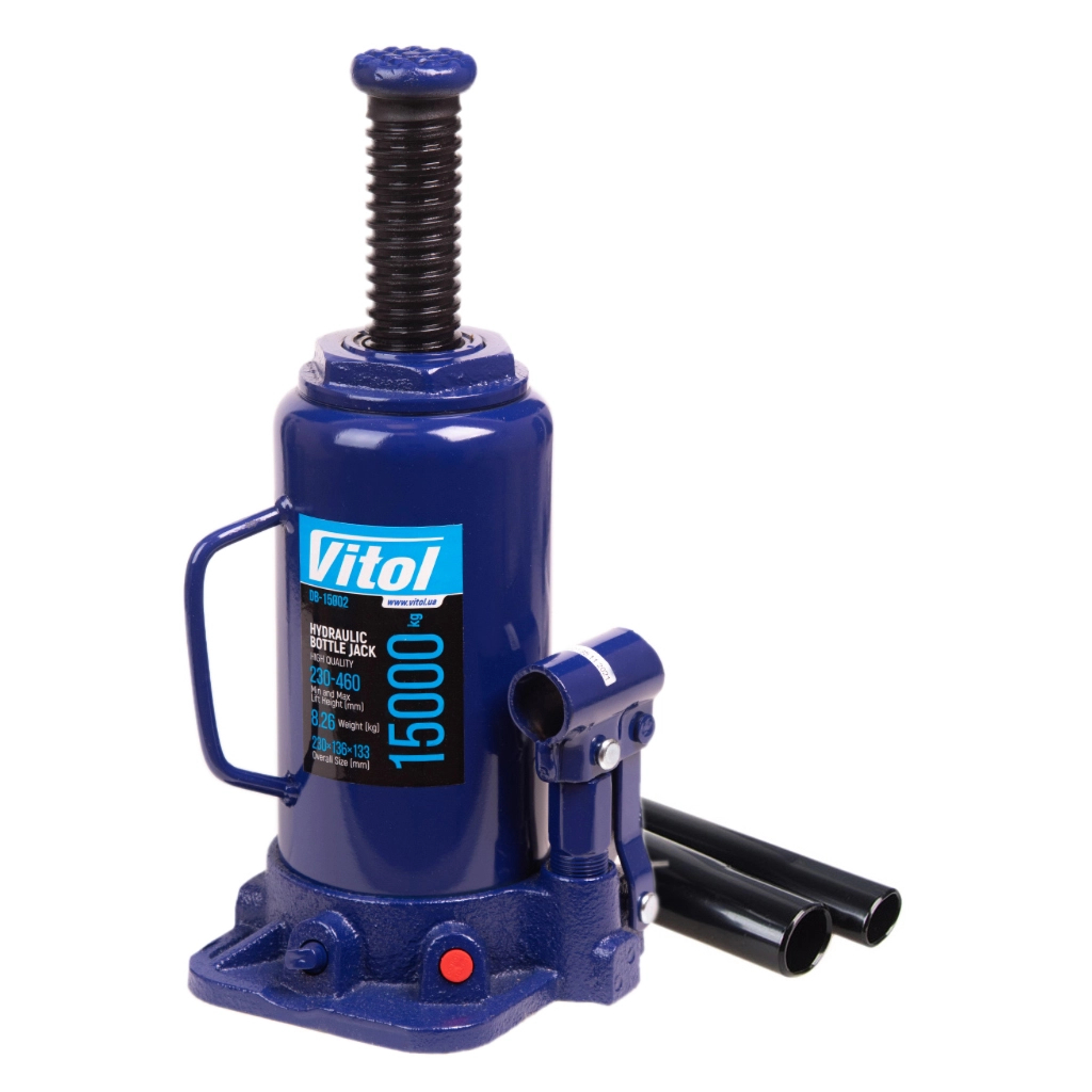 Домкрат Vitol DB-15002/T91504, телескопічний, гідравлічний, 15т, min 230мм, max 460мм (DB-15002) Домкрат Vitol DB-15002/T91504, телескопічний, гідравлічний, 15т, min 230мм, max 460мм (DB-15002)