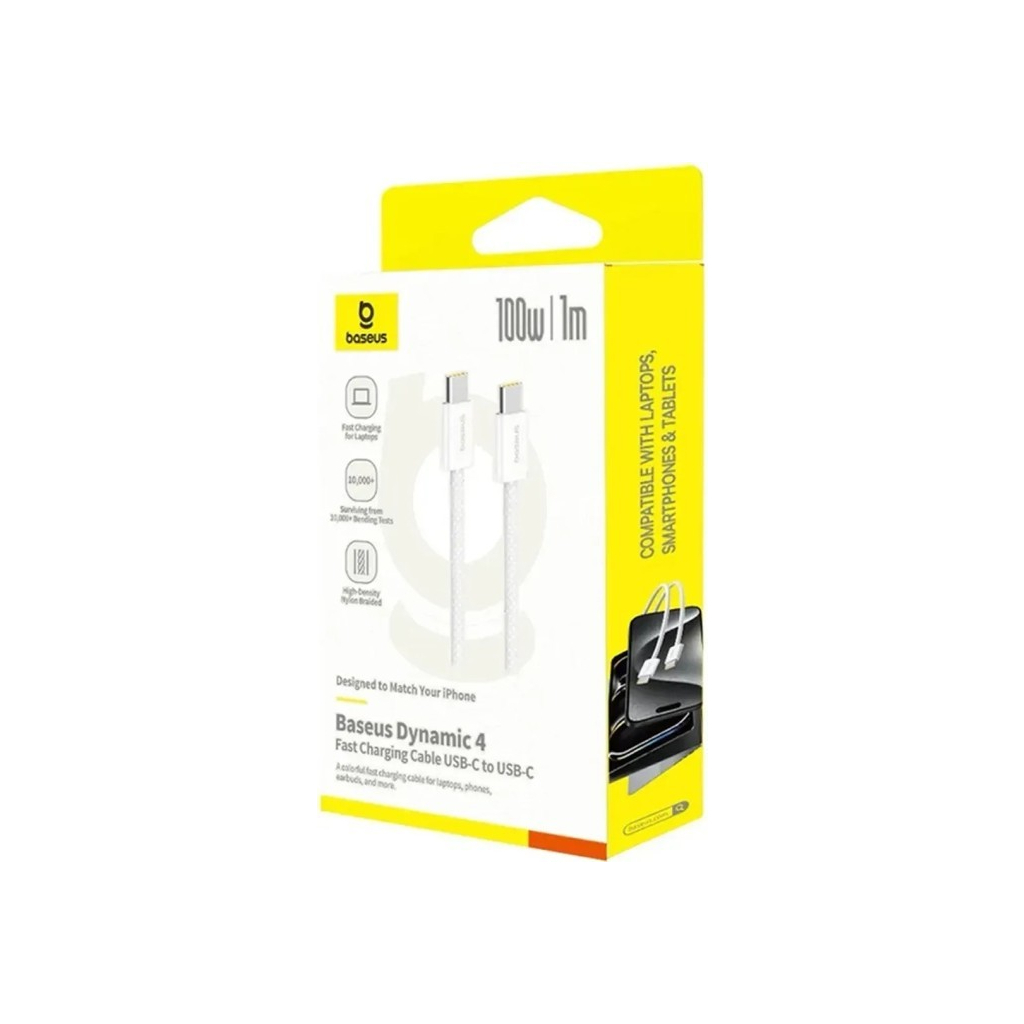 Дата кабель USB-C to USB-C 1.0m 100W white Baseus (P10381400211-00) Дата кабель USB-C to USB-C 1.0m 100W white Baseus (P10381400211-00)