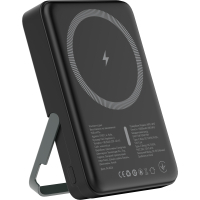 Батарея універсальна Atria 10000mAh, PD/20W, 15W Wireless MagSafe, Black (WPD-W57B)