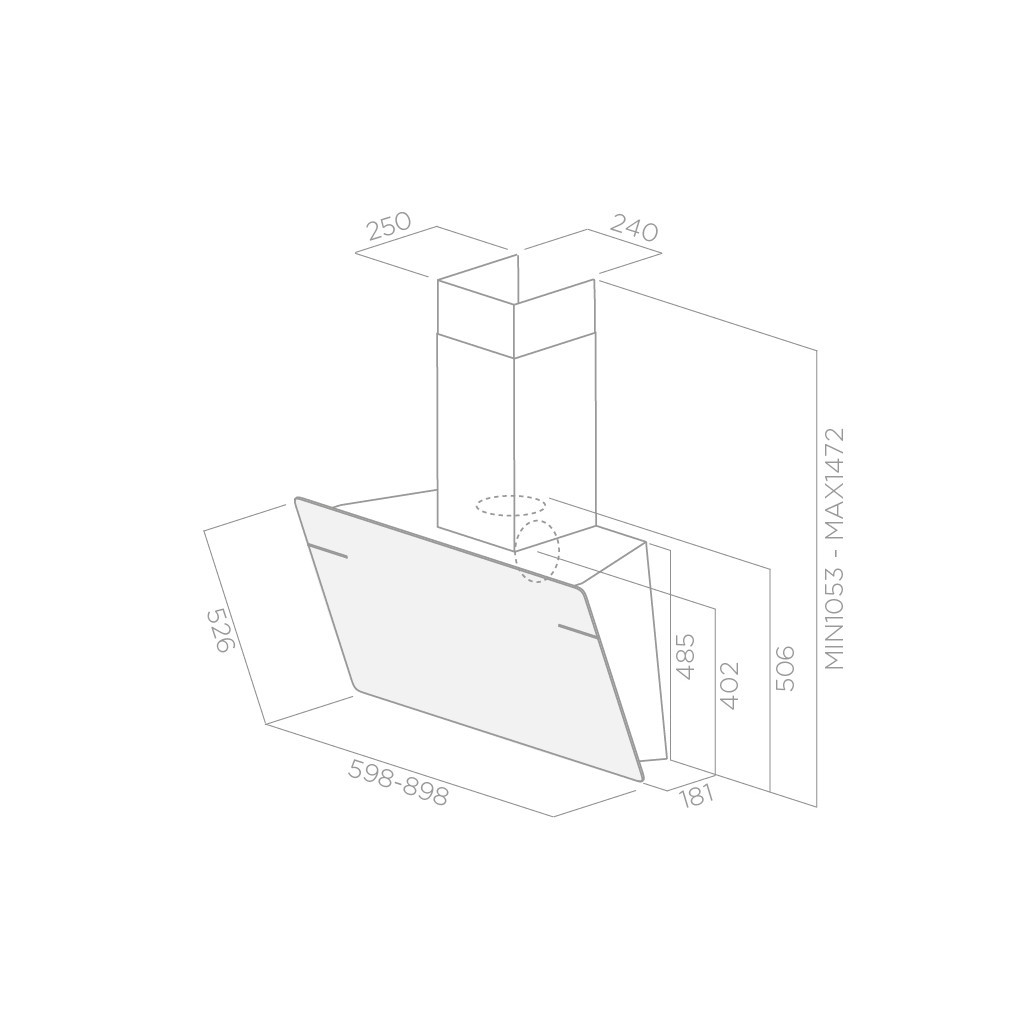 Витяжка кухонна Elica LESSENZA WH/A/90 Витяжка кухонна Elica LESSENZA WH/A/90