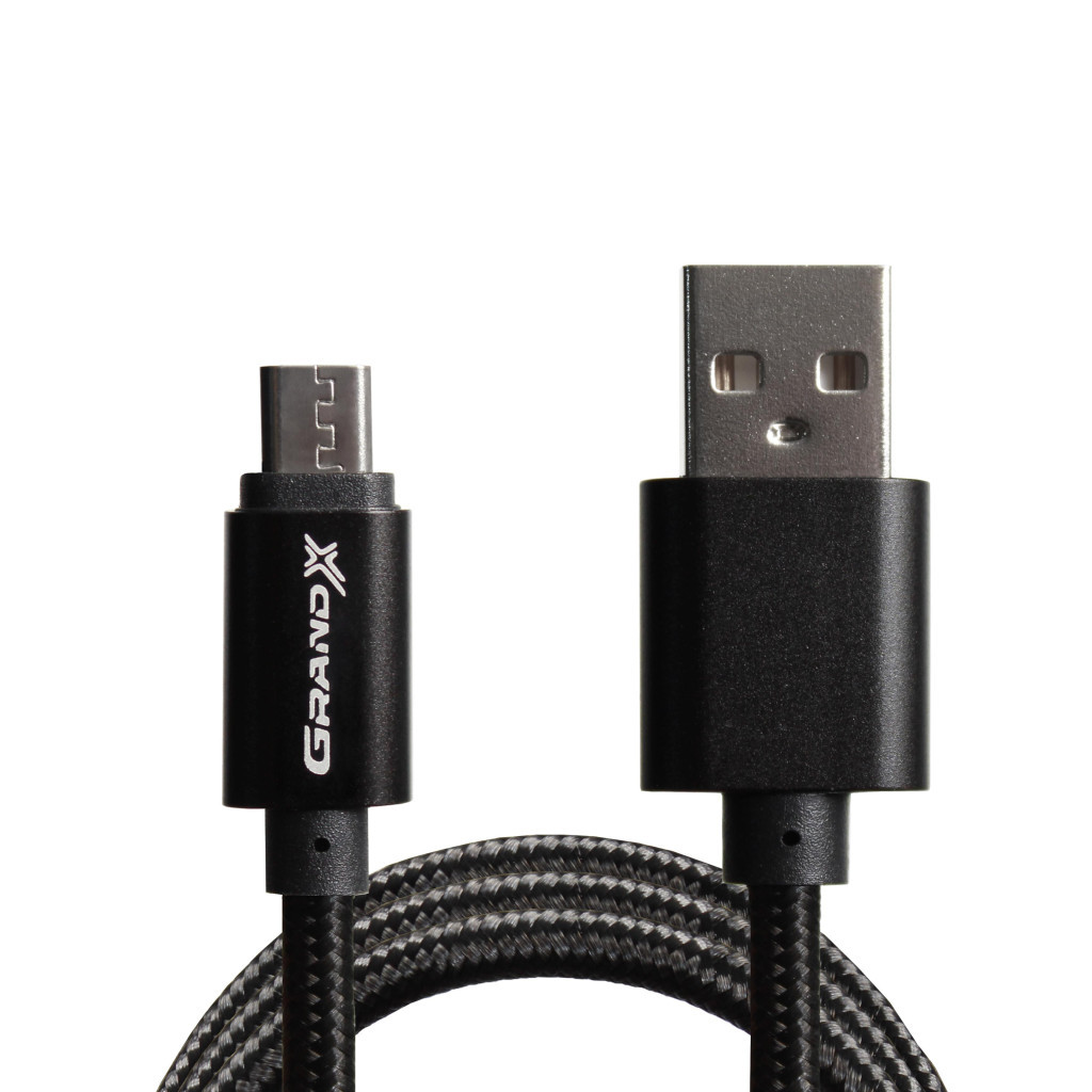 Дата кабель USB 2.0 AM to Micro 5P 1.0m Black/Black Grand-X (FM01BB) Дата кабель USB 2.0 AM to Micro 5P 1.0m Black/Black Grand-X (FM01BB)