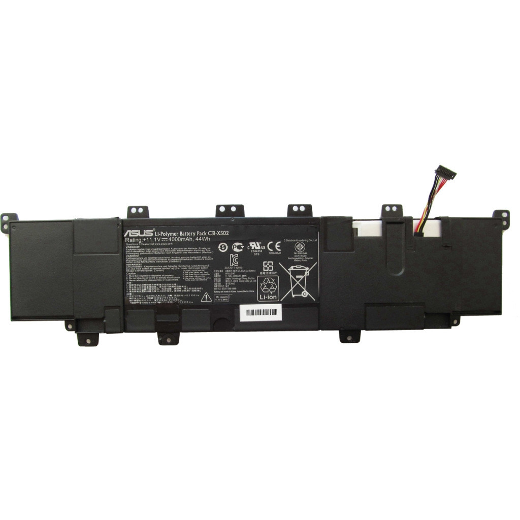 Акумулятор до ноутбука ASUS PU500 C31-X502, 4000mAh (44Wh), 3cell, 11.1V, Li-ion, черная (A47341) Акумулятор до ноутбука ASUS PU500 C31-X502, 4000mAh (44Wh), 3cell, 11.1V, Li-ion, черная (A47341)