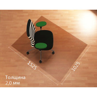 Килимок під крісло Аклас AironTrade 1525х1025х2,0 бронза (20958)