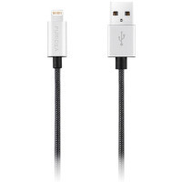 Дата кабель USB 2.0 AM to Lightning 1.0m MFI Silver Puridea (L01-Silver)
