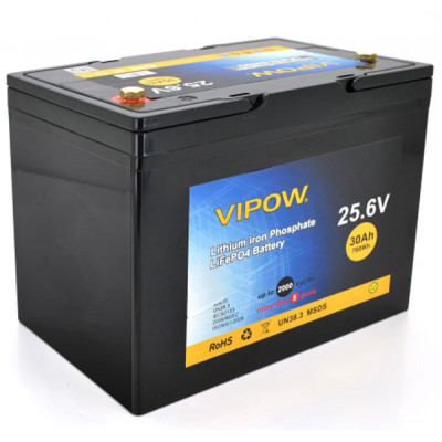 Battery LiFePo4 Vipow LiFePO4 25.6V-30A (LiFePO4256-30/25)