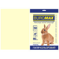 Папір Buromax А4, 80g, PASTEL cream, 50sh (BM.2721250-49)