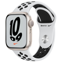 Смарт-годинник Apple Watch Series 7 Nike GPS 41mm Starlight Aluminium Case with P (MKN33UL/A)