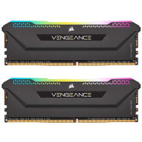 Модуль пам'яті для комп'ютера DDR4 16GB (2x8GB) 3200 MHz Vengeance RGB PRO Black Corsair (CMH16GX4M2E3200C16)
