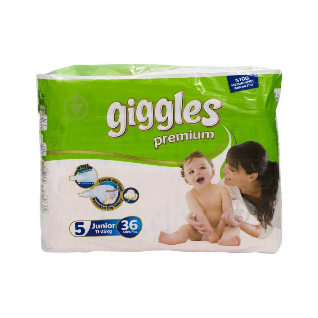 Підгузки Giggles Premium Junior 11-25 кг 36 шт (8680131201617) Підгузки Giggles Premium Junior 11-25 кг 36 шт (8680131201617)