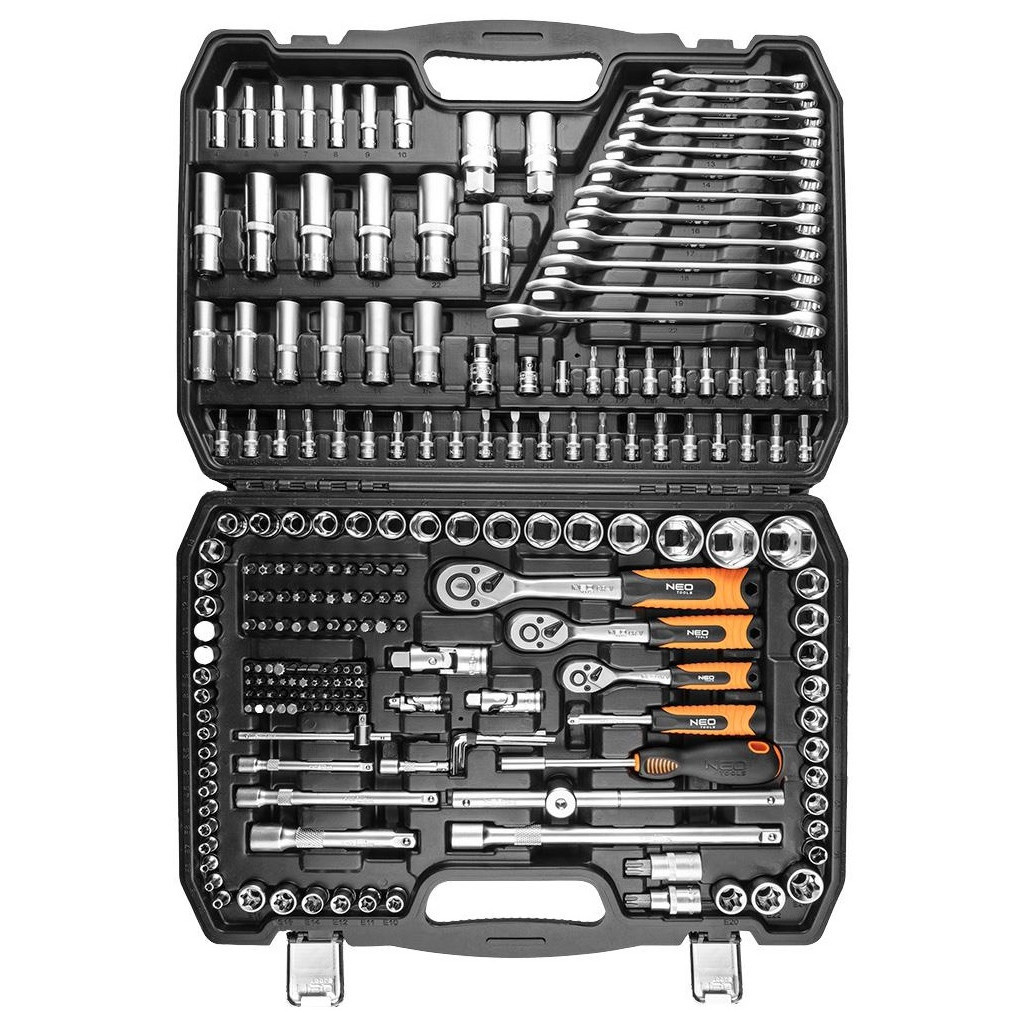 Набір інструментів Neo Tools 1/2", 3/8", 1/4", 216 шт. (10-216)