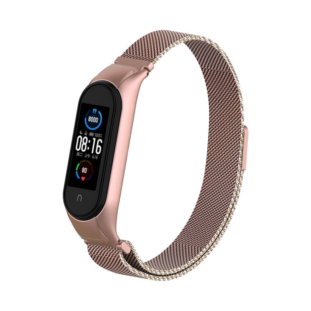 Ремінець до фітнес браслета Armorstandart Milanese Magnetic Band 503 для Xiaomi Mi Band 6/5 Rose Gold (ARM57183)