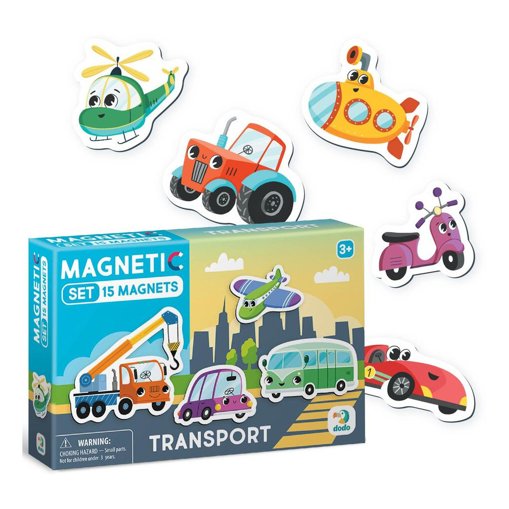 Пазл DoDo Набір магнітів Транспорт (200260) Пазл DoDo Набір магнітів Транспорт (200260)