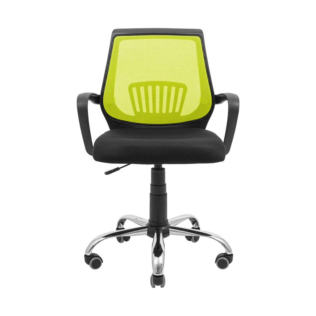Офісне крісло Richman Стар Хром Піастра Сітка чорна + зелена (ADD0003157)