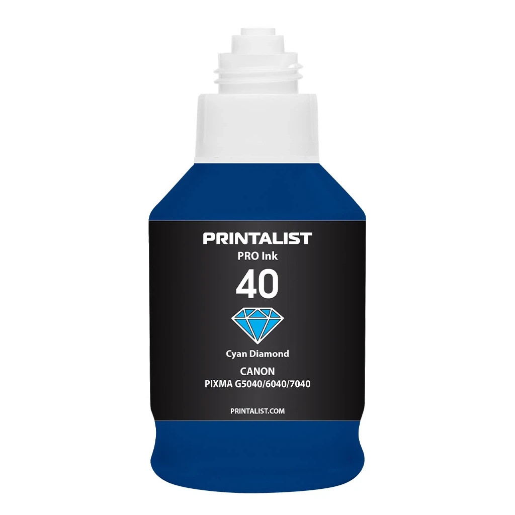 Чорнило Printalist Canon GI-40 для G5040/G6040 190г Cyan (PL40C)