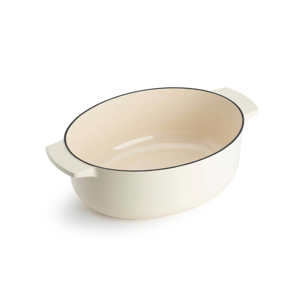 Гусятниця KitchenAid Cast Iron 30 см 5,6 л Мигдалевий крем (CC006062-001)